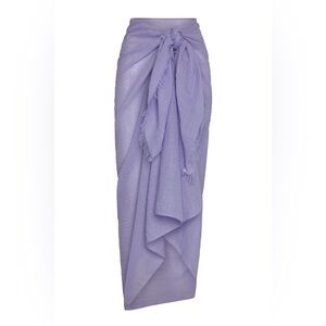 MONDAY SWIM ST. TROPEZ SARONG - WISTERIA CRINKLE LINEN